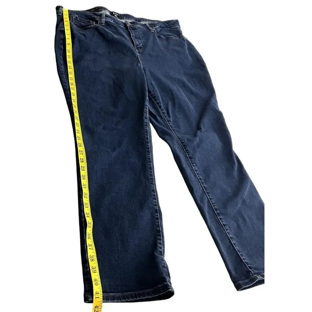 NYDJ Sheri Slim Quinn LiftTuck Technology Slimming Women 22W Plus Size Jean Blue